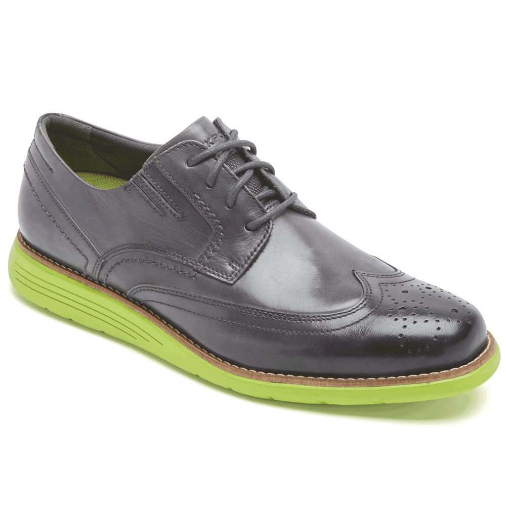 Rockport Mens Total Motion Sport Wingtip - Dress Shoes Grey - JIS548307